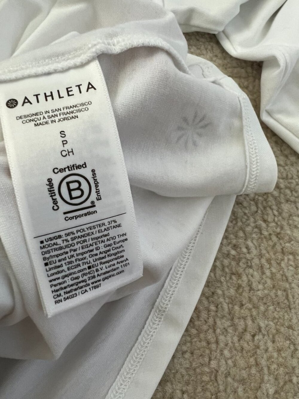 NWT Athleta With Ease 2.0 Long Sleeve White Top S - Picture 9 of 10